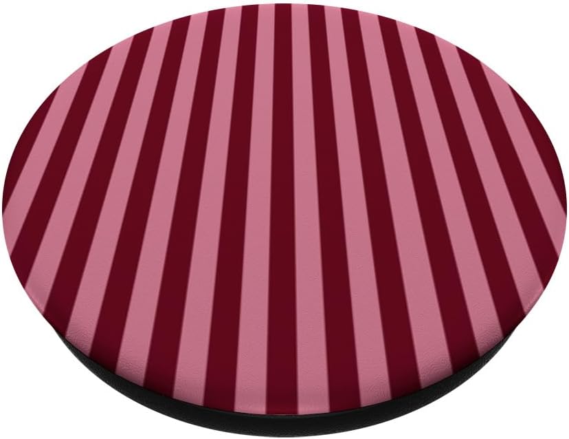 Burgundy and Pink Stripes Geometric Vertical Lines Trendy PopSockets Adhesive PopGrip - Image 2