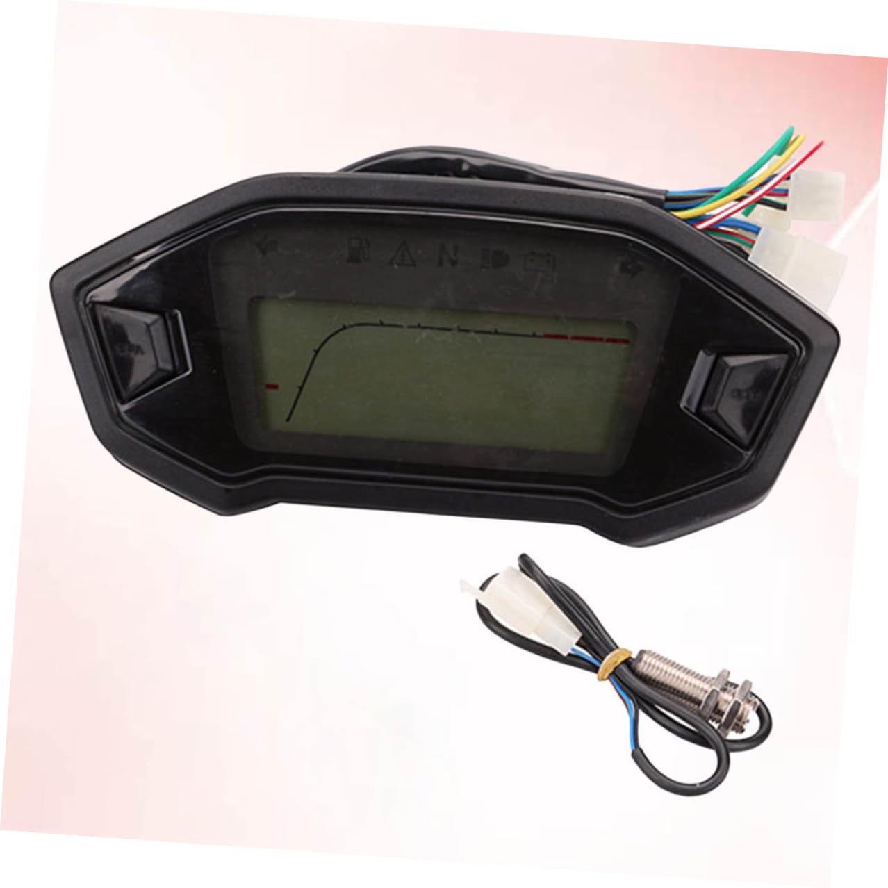 汎用バイク用デジタルスピードメーター タコメーター バックライト搭載 気筒 気筒対応 耐久素材採用 夜間走行も視認性良好