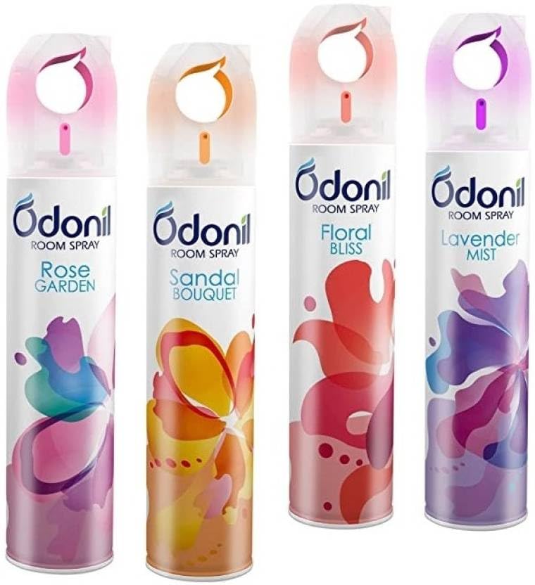 Odonil Spray (Pack of 4) Floral Bliss, Lavender Mist, Rose Garden, Sandal Bouquet Spray (4 x 220 ml) (B0D9J5526C) Amazon Price History, Amazon Price Tracker