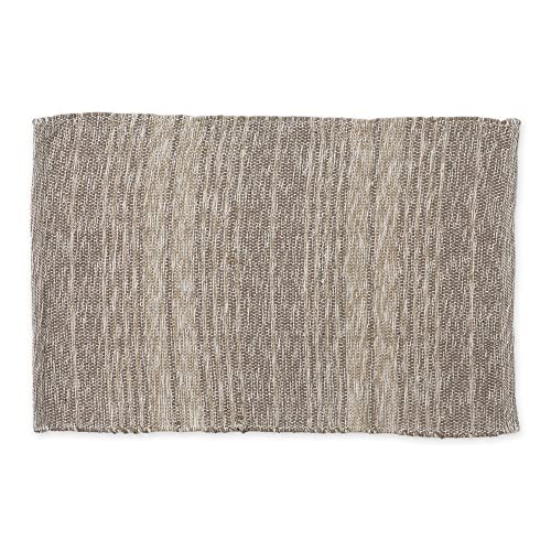DII Woven Rag Rug Collection Recycled Yarn Variegated Rustic Stripe, 2x3', Stone