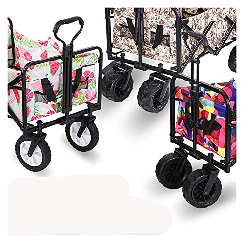 Carrito de jardín plegable con cuatro ruedas, portátil para exteriores miniatura 3