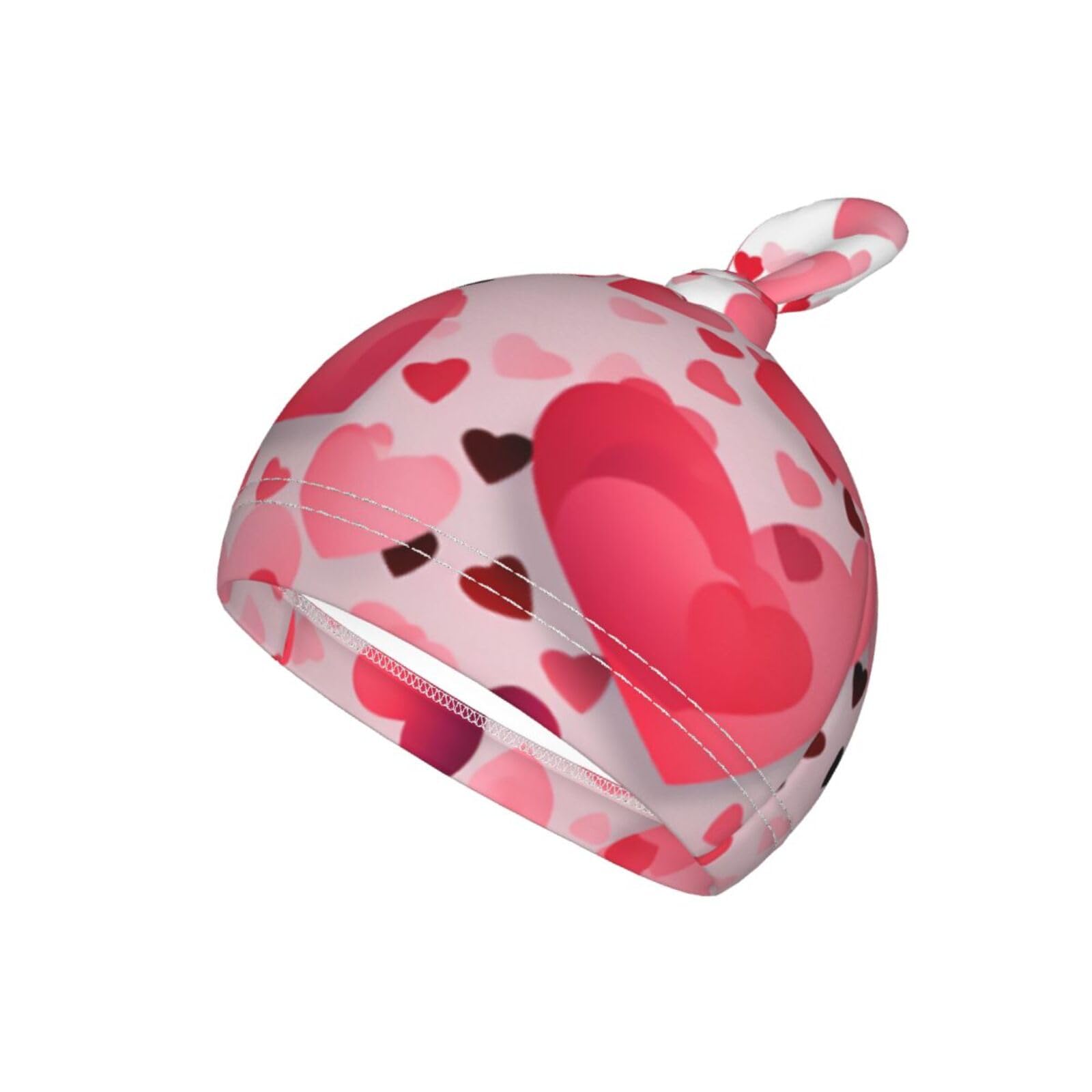 3D koc i czapka z motywem serca, zestaw dla noworodków, przytulna chusta dla niemowląt, malucha, komfort, 29 x 53 cm