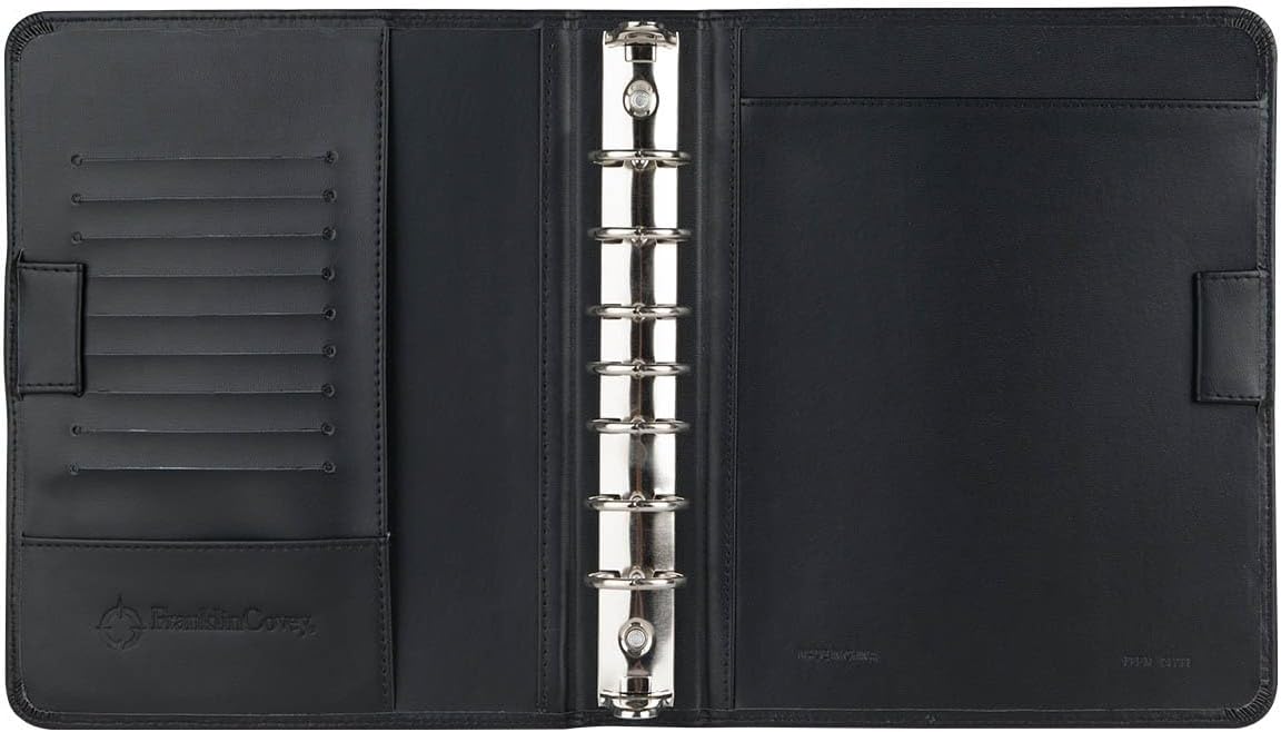 FranklinCovey - FC Basics Spacemaker Binder - Vinyl Open Binder (Classic, Black)