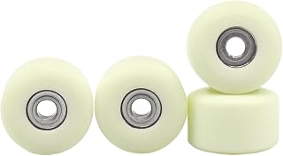 Teak Tuning Premium Fingerboard Apex Bearing Wheels, Coconut - Matte Finish - New Street Style, Custom Teak Urethane - Custom Bearing Lock Pocket - 77D Hardness, 7.7mm Dia. - Made in The USA