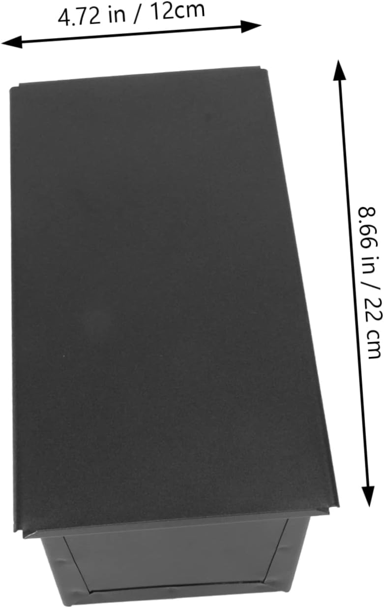 IMIKEYA Tall Bread Loaf Pan with Lid 8.66X4.72X3.93 Inches Non-Stick Pullman Bread Mold for Toast and Homemade Sandwich Baking Easy Clean Black Loaf Pan