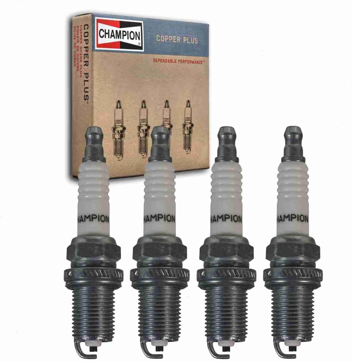 4 pc Champion Copper Plus Spark Plugs compatible with Buick Encore 1.4L L4 2013-2020