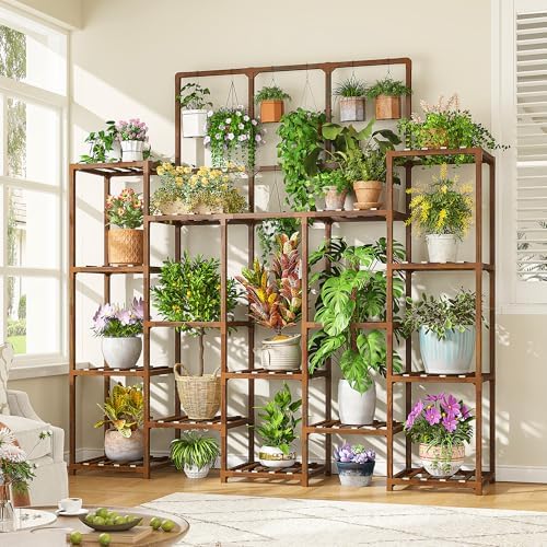 EnHomee 63''H Plant Stand Indoor Tall Plant Stands Outdoor with 7...