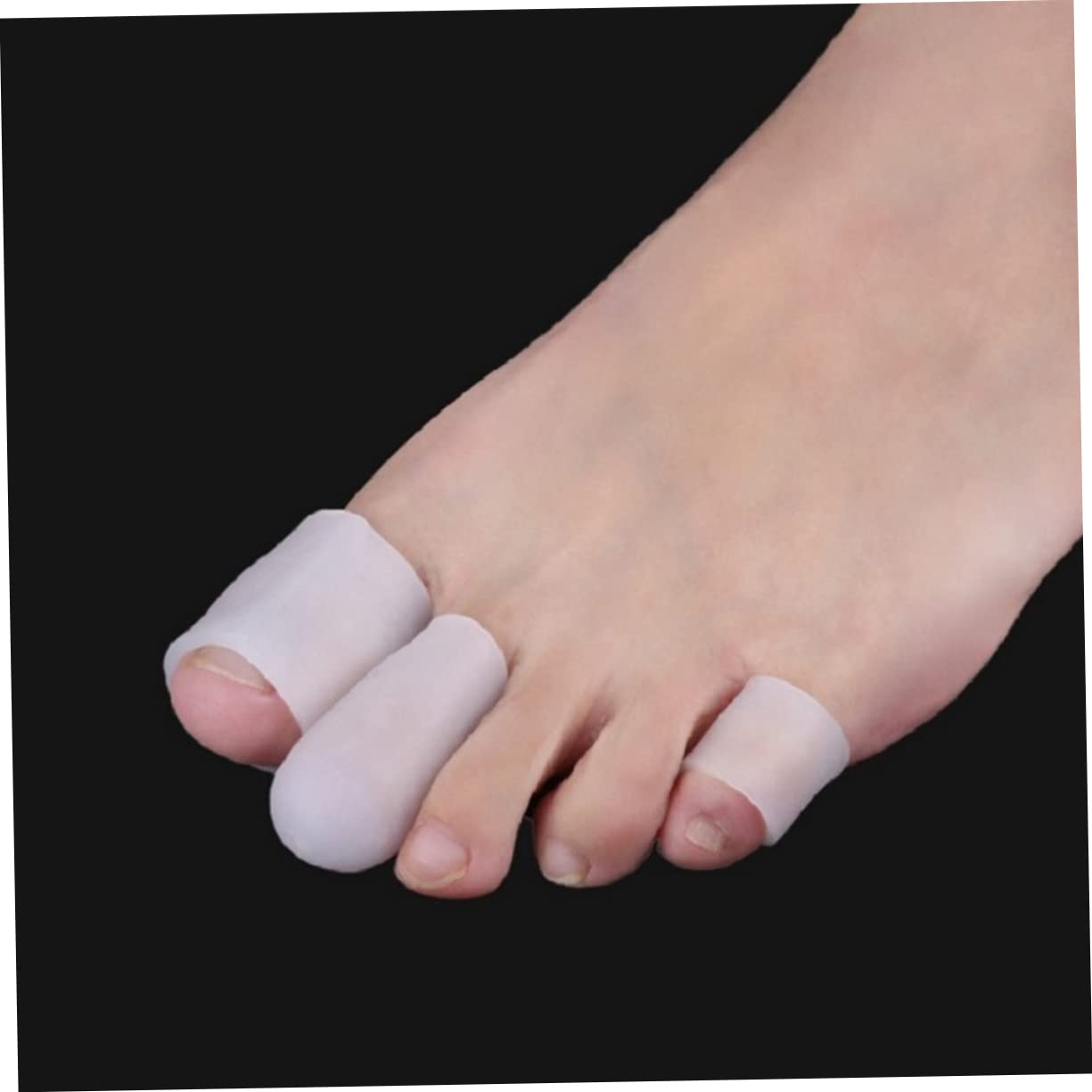 FOMIYES 10pcs Silicone Toe Covers for Big Toe Gel Protectors Bunion Splint and Separator Soft Comfortable Foot Sleeve for Relief and Alignment
