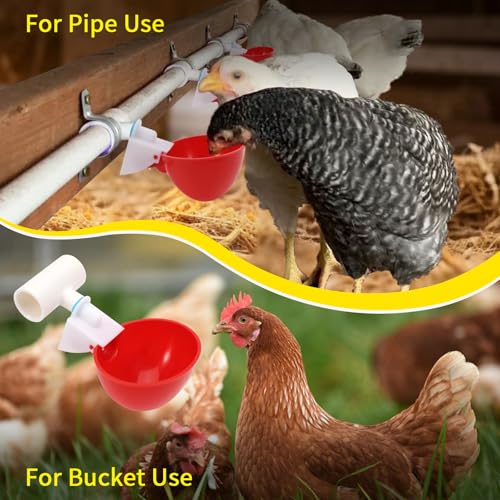 Belle&Beau Copos bebedouros automáticos para frango, pacote com 16, sistema durável para beber, kit