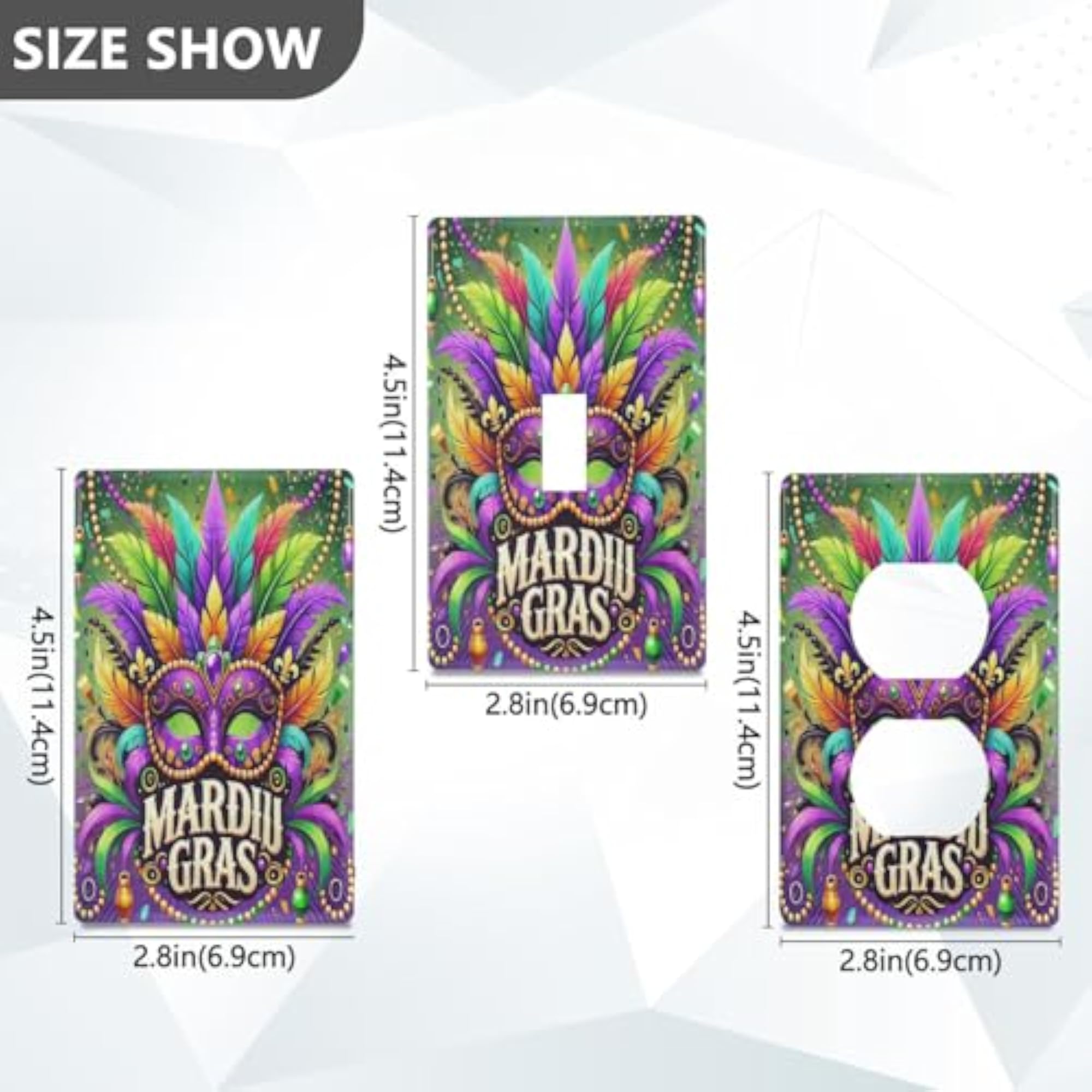 Carnival Feathers Light Switch Cover Decorative