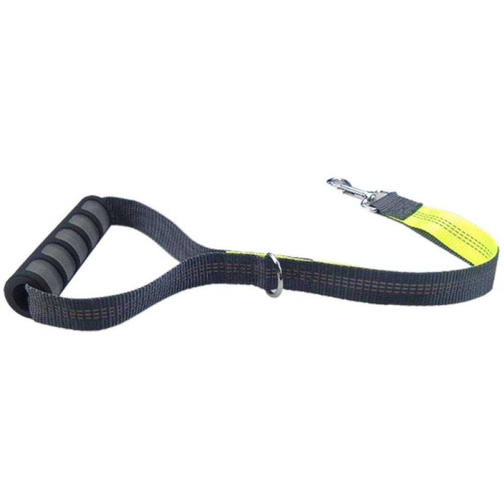 Guinzaglio per cani， Guinzaglio corto for cani, guinzaglio riflettente for da addestramento, con corda di trazione for grossa taglia, guinzagli corsa, grigio(Green)