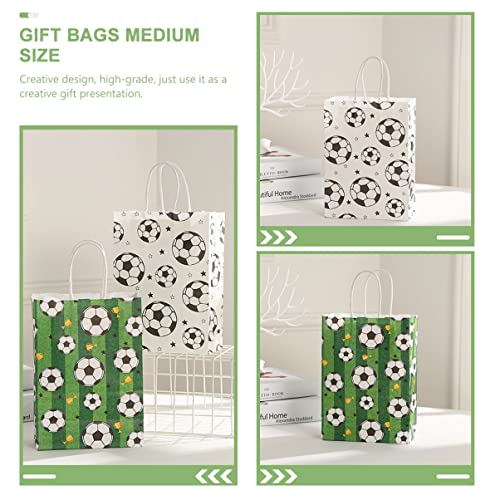 Amosfun 24 Pieces Soccer football bag football candy bags soccer treat bags Paper Bags With