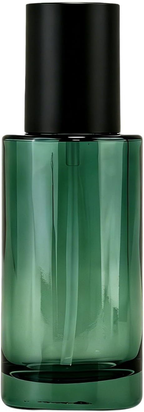 3.4oz Dark Green Travel Glass Pump Bottle Refillable Dispenser