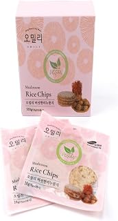 Omily Mushroom Brown Rice Chips – Nurungji (Scorched Rice Snack) (0.56oz x 10packs)