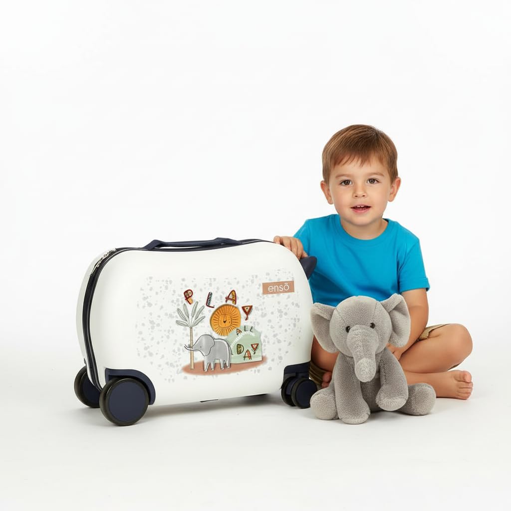 Enso Play All Day Valigia per bambini Bianco 45 x 31 x 20 cm Rigida ABS 27,9 L 1,8 kg 0 Bagagli Mano, bianco, Valigia cabina