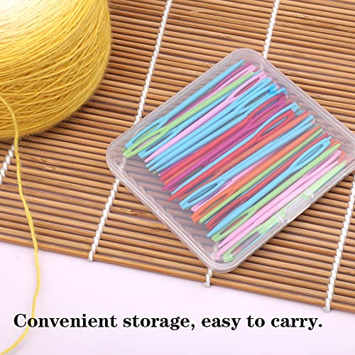50Pcs Plastic Sewing Needles, Large Eye Plastic Yarn Needles For Kids, 7Cm/2.76Inch Plastic Needles For Yarn And Craft Plastic Embroidery Needle For Diy Sewing Handmade Crafts #TOP4