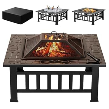 gas and wood fire pit