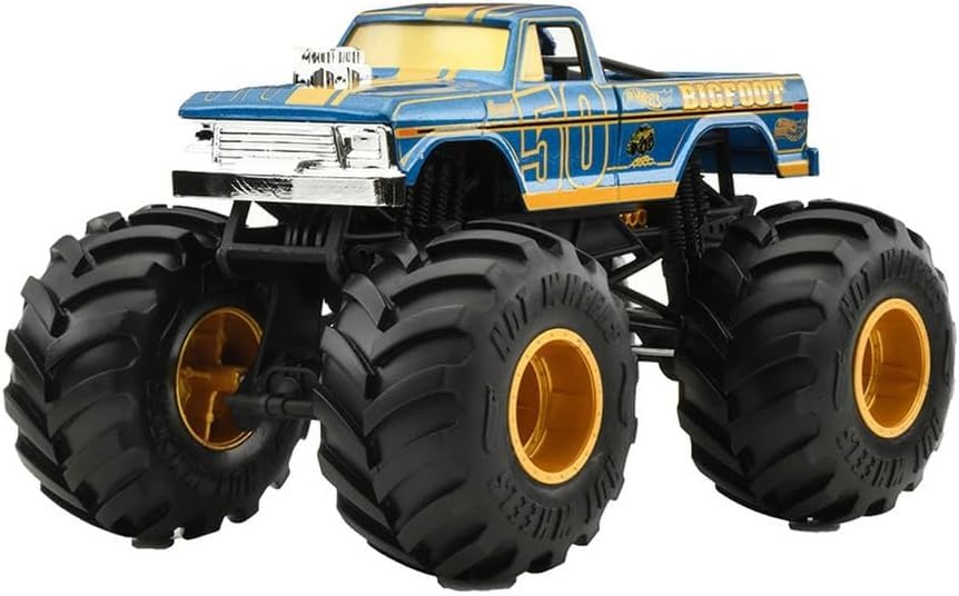 ホットウィール BIG FOOT トレジャーハント Amazon.com: Hot Wheels Monster Trucks Oversized 50th