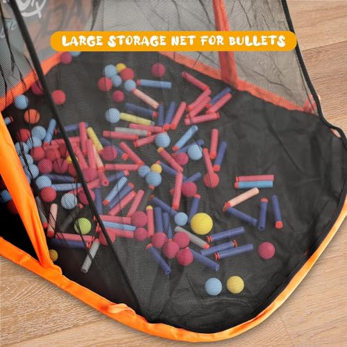 RONSTONE Shooting Practice Target Compatible with Nerf Gun for Boys Girls, Toy Foam Blaster Shooting Targets for Kids Indoor Outdoor, Zombie Shooting Target with Storage Net by RONSTONE - Image 4