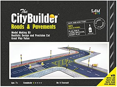 The CityBuilder Roads & PAVEMENTS Cardboard Model Layout Kit - O Scale Model Railroad Accessories