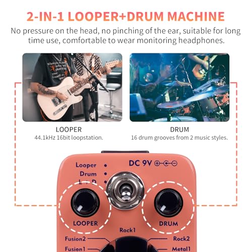 Aitone 031-0AT01-JC01 Looper Pedal With Drum Machine 2 In 1 Loop Pedals thumb #1