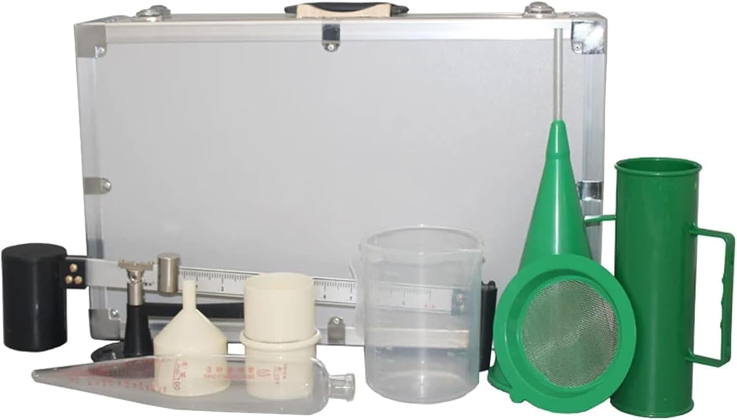 Kit de viscosímetro para lodos, probador de lodos de 3 piezas, con estuche de aluminio, reómetro, para análisis de laboratorio.