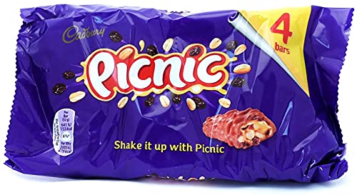CADBURY PICNIC BARRES DE CHOCOLAT 4 X 27gm bars Pack 128gms – vue 2
