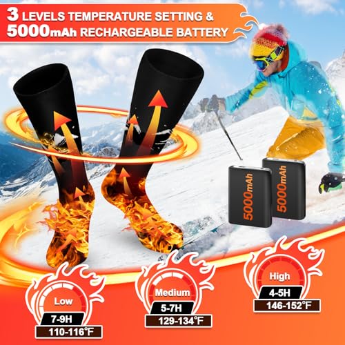 Snow Leopard KEC-5000 Heated Socks For Men Women thumb #2