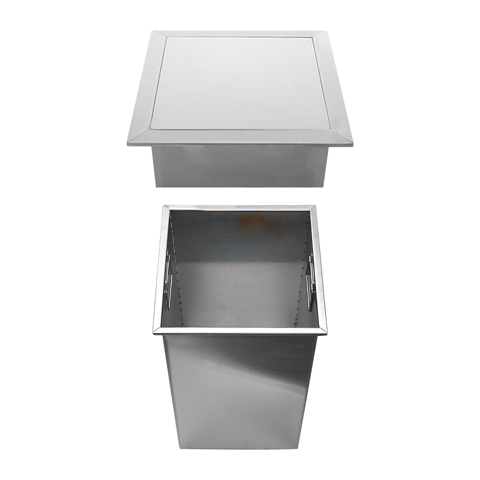 Poubelle encastrée pour comptoir de cuisine anti-odeur en inox intégrée 220mm