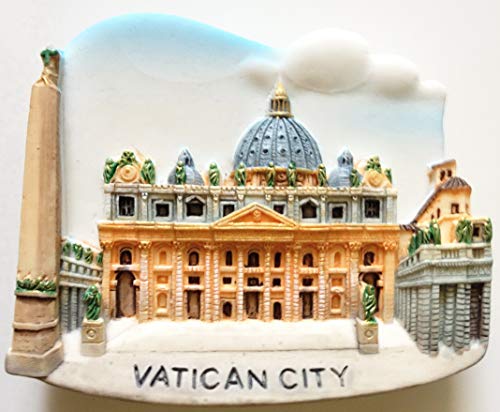 St. Peter's Basilica Vatican City Rome Italy Resin 3D fridge Refrigerator Thai Magnet Hand Made Craft. by Thai MCnets