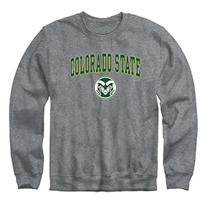 Barnesmith Colorado State University CSU Rams Adult Unisex Crewneck Sweatshirt, Spirit, Charcoal Grey, X-Large