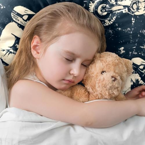 Housse de coussin motocross en velours pour décorer le salon