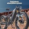 BURCHDA HC26 Dual Motor 190 N.m Electric Bike for Men Women E-Bike 48V 30Ah (1440 Wh) Battery up to 160 km, 26 x 4 Inch Ebike 7-Speed Gear with LCD Display Full Suspension Electric Bicycle #5