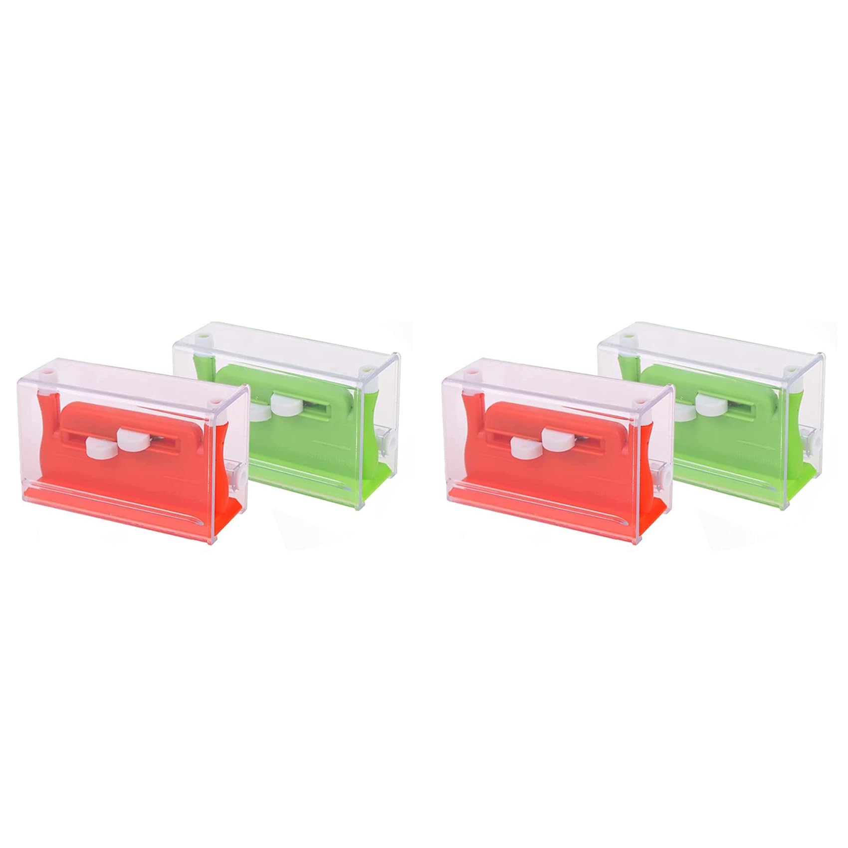 Vjsujehgy 4Pcs Automatic Needle Threader,Sewing Tool Needle Threader,Automatic Needle Threaders for Hand Sewing (Green+Orange)