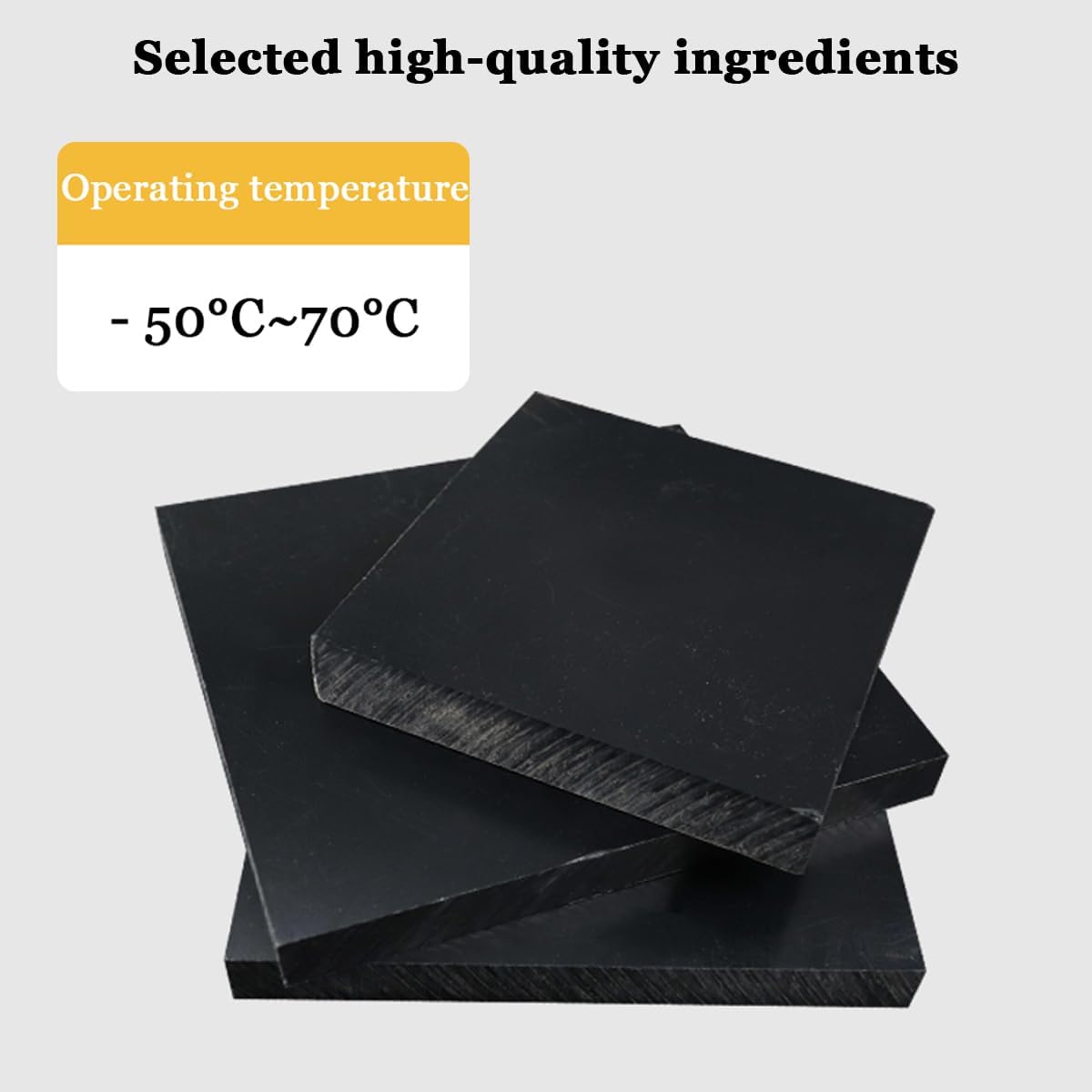 ABS Plastic Board Black Plastic Board Craft Board Moldable for Mechanical Work,200 * 200 * 15mm(1pcs)