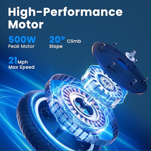 Image of Electric Scooters - Electric Scooter for Adults, 500W /1500W Motor, 18 /21 /25 Max MPH, 21 /28 Miles Range, APP Control, Cruise Control, Lightweight Foldable E-Scooter