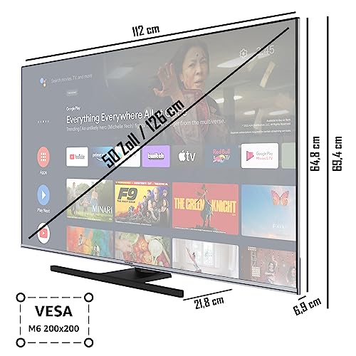 Telefunken Android TV 50 Zoll QLED Fernseher (4K UHD Smart TV, HDR Dolby Vision, Triple-Tuner, Dolby Atmos) QU50AN900M – Bild 4