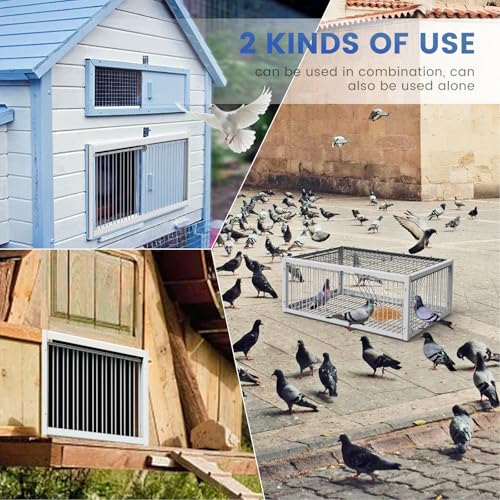 PAUQRWIE Pigeon Trap Cage Bird Traps for Small Birds Portable U-Trap by PAUQRWIE - Used condition - Image 4