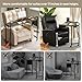 YATINEY Overbed Table with Wheels, Laptop Desk with Charging Station, Recliner Table with Adjustable Stand and Storage, Chair Table for Home, Dormitory, Sofa, Rustic Brown and Black SF03UBR