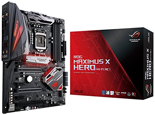 ASUS ROG LGA1151 DDR4 DP HDMI M.2 Z370 ATX Motherboard with onboard Gigabit LAN and USB 3.1 (Maximus X Hero)