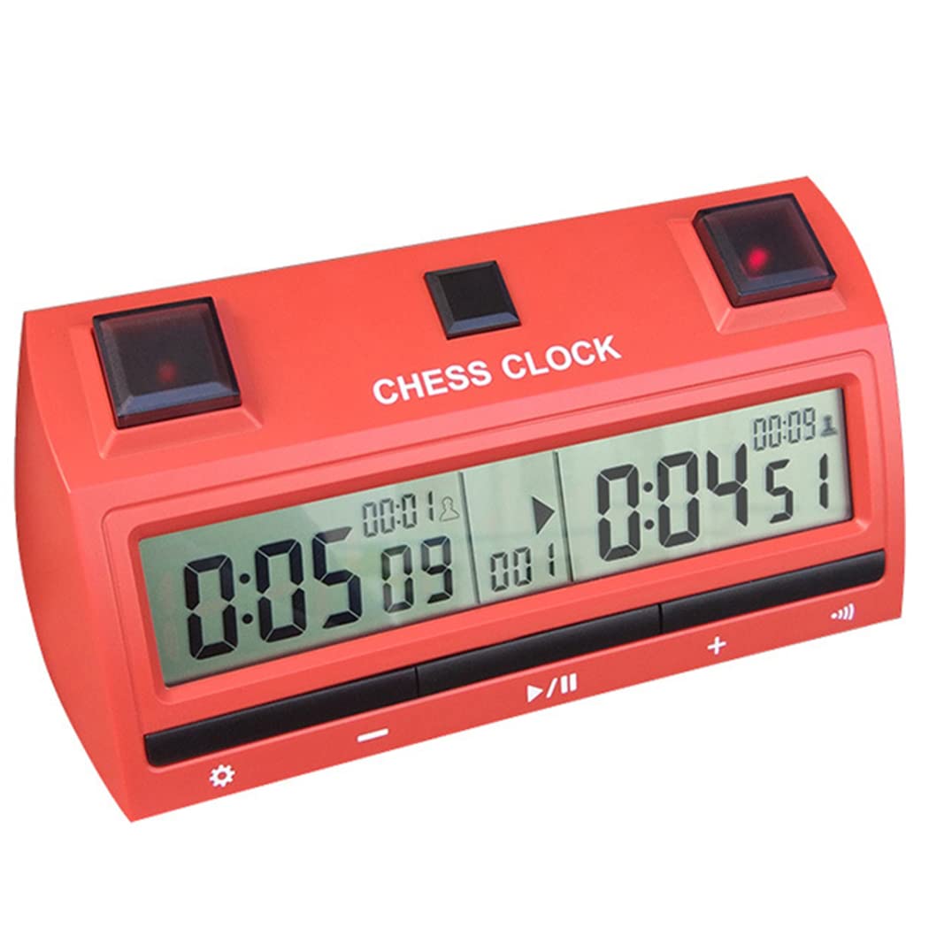 MRKU Orologio Digitale per Scacchi Timer Digitale per Scacchi Professionale per Giochi da Tavolo Timer Ottimo per Scacchi Scacchi Cinesi Shogi Go, Marrone