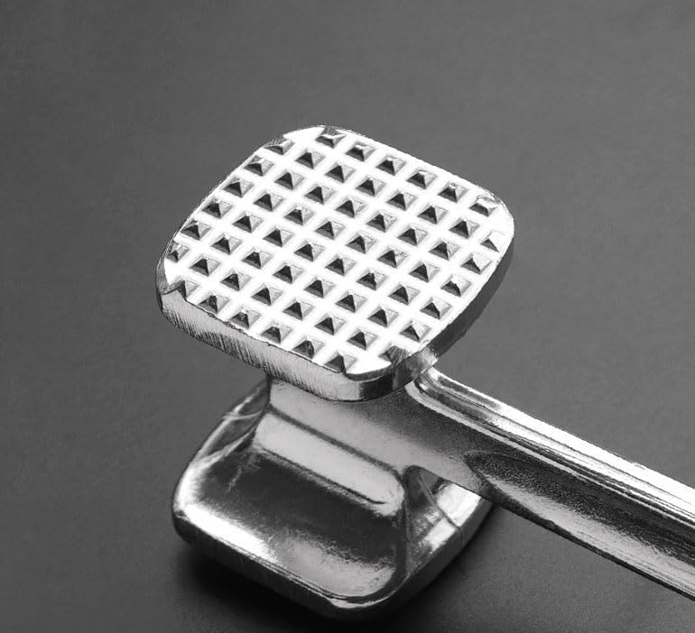 Rexez Multi Meat Tenderizer Hammer with Comfortable-Grip Handle, Dual-side Mallet for Kitchen, Heavy Duty Pounder For Tenderizing Steak, Beef and Fish and Nuts, Shellfish 3