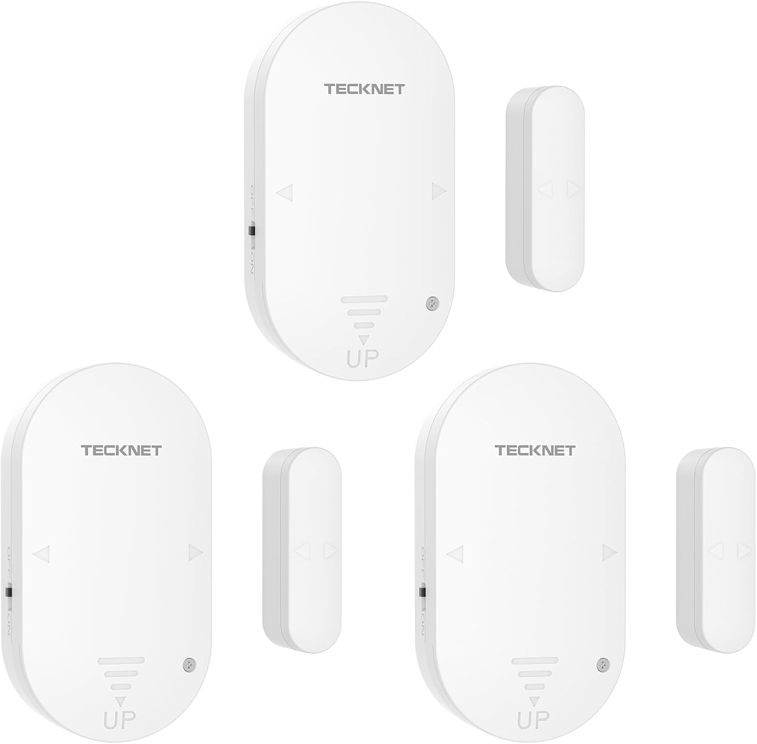 TECKNET Door Window Alarm, Personal Safety Two-Way Door and Window Alarm System, Door Alarms for Kids Safety, 2-in-1 Alarm & Chime, 3-Level Volume Control, Door Alarm for Home Security(6 Pack)