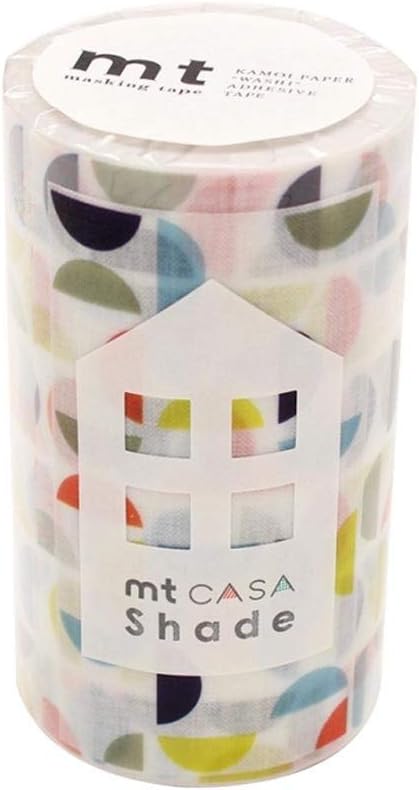 カモ井加工紙 Kamoi Processing Paper, mt CASA Shade, Retro Pattern, 3.5 inches x 32.8 ft (90 mm x 10 m) MTCS9005
