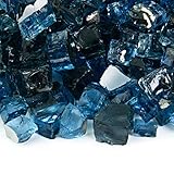 Kenai Blue - Fire Glass Blend for Indoor and Outdoor Fire Pits or Fireplaces | 10 Pounds | 1/2 Inch,