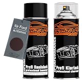 TRISTARcolor Autolack Spraydosen Set für Ford 8LTEWWA Marron Cafe Perl Basislack Klarlack Sprühdose 400ml