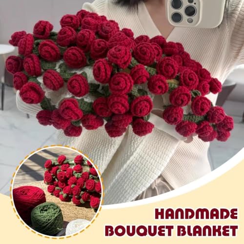 Bouquet de fleurs au crochet TFixol couverture faite main plaid léger