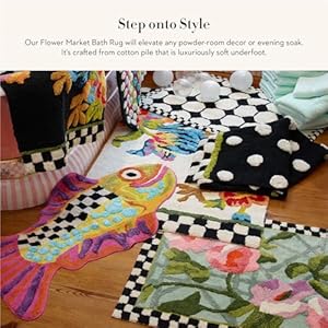 Mackenziechildsbathrugbathmatforbathroomusecottonrugblackflowermarket Urban Country Home Decor Mackenzie childs bath rug bath mat for bathroom use cotton rug black flower market urban country home decor