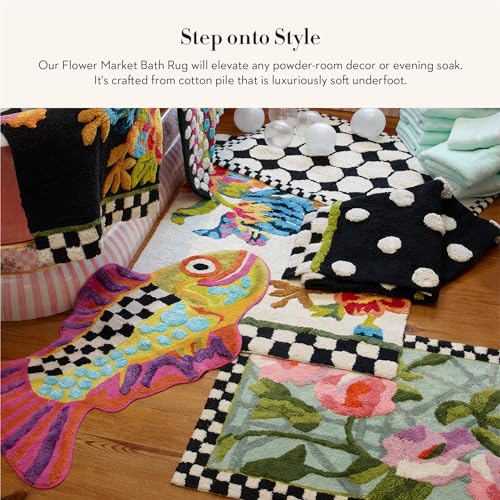 Mackenziechildsbathrugbathmatforbathroomusecottonrugblackflowermarket Urban Country Home Decor Mackenzie childs bath rug bath mat for bathroom use cotton rug black flower market urban country home decor