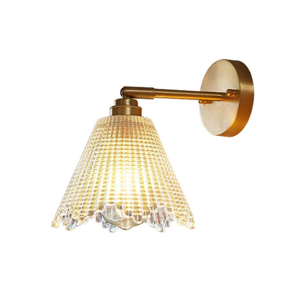 YNIYUJKL Wall Lamp, Led Wall Mount Light Brass Wall Lamp 180° Rotatable Wall Sconce Nordic Wall Lighting Fixture Indoor Copper Wall-Mounted Lamps For Living Room Bedside Hal